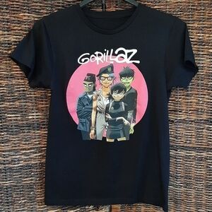 Gorillaz Women's Medium Demon Days Concert Tour Graphic Band Tee Shirt Black